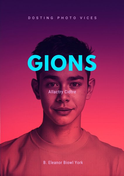 Bold gradient portrait book cover